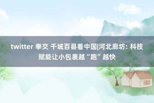 twitter 拳交 千城百县看中国|河北廊坊: 科技赋能让小包裹越“跑”越快