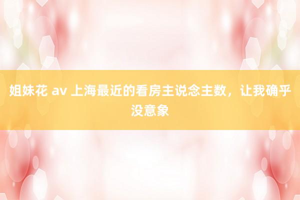 姐妹花 av 上海最近的看房主说念主数，让我确乎没意象